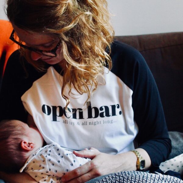 Borstvoeding T-Shirt - Voedingstop "Open Bar" - Afbeelding 5