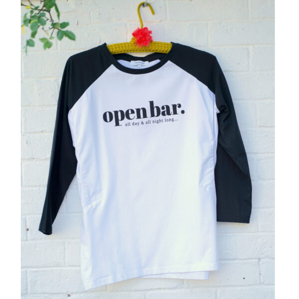 Borstvoeding T-Shirt - Voedingstop "Open Bar" - Afbeelding 2