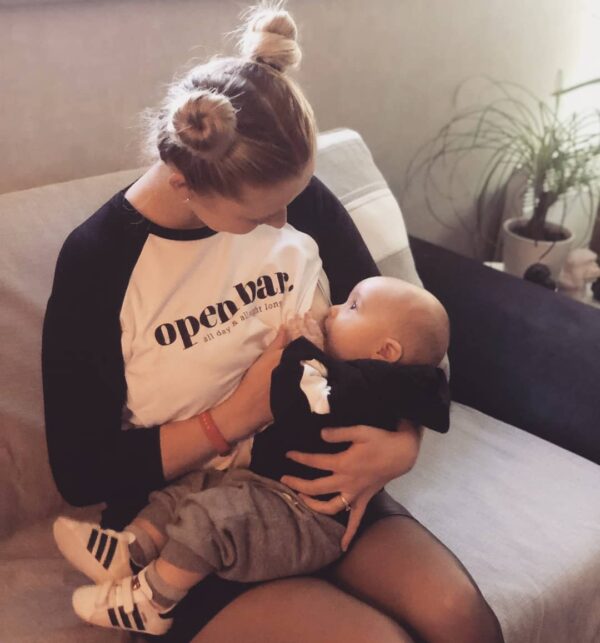 Borstvoeding T-Shirt - Voedingstop "Open Bar" - Afbeelding 4