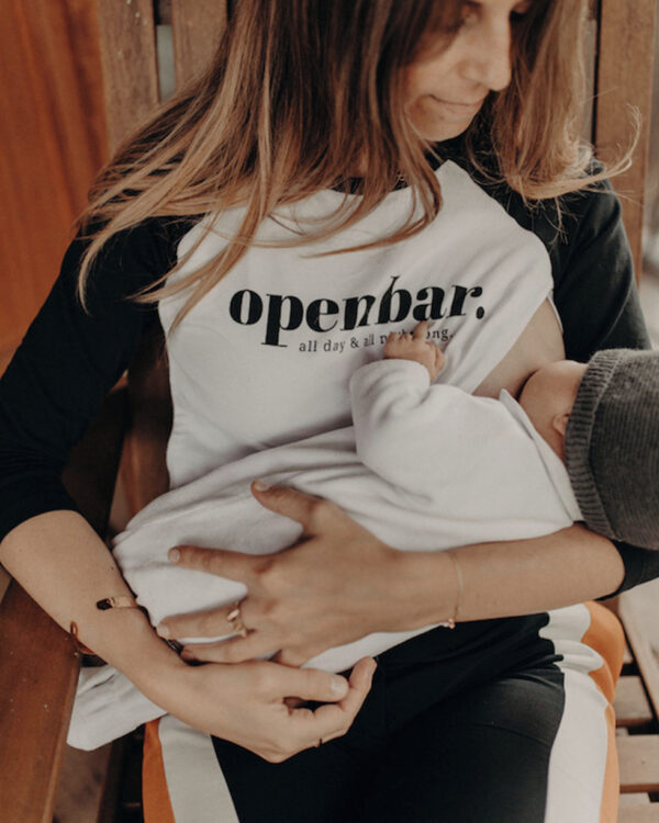 Borstvoeding T-Shirt - Voedingstop "Open Bar"